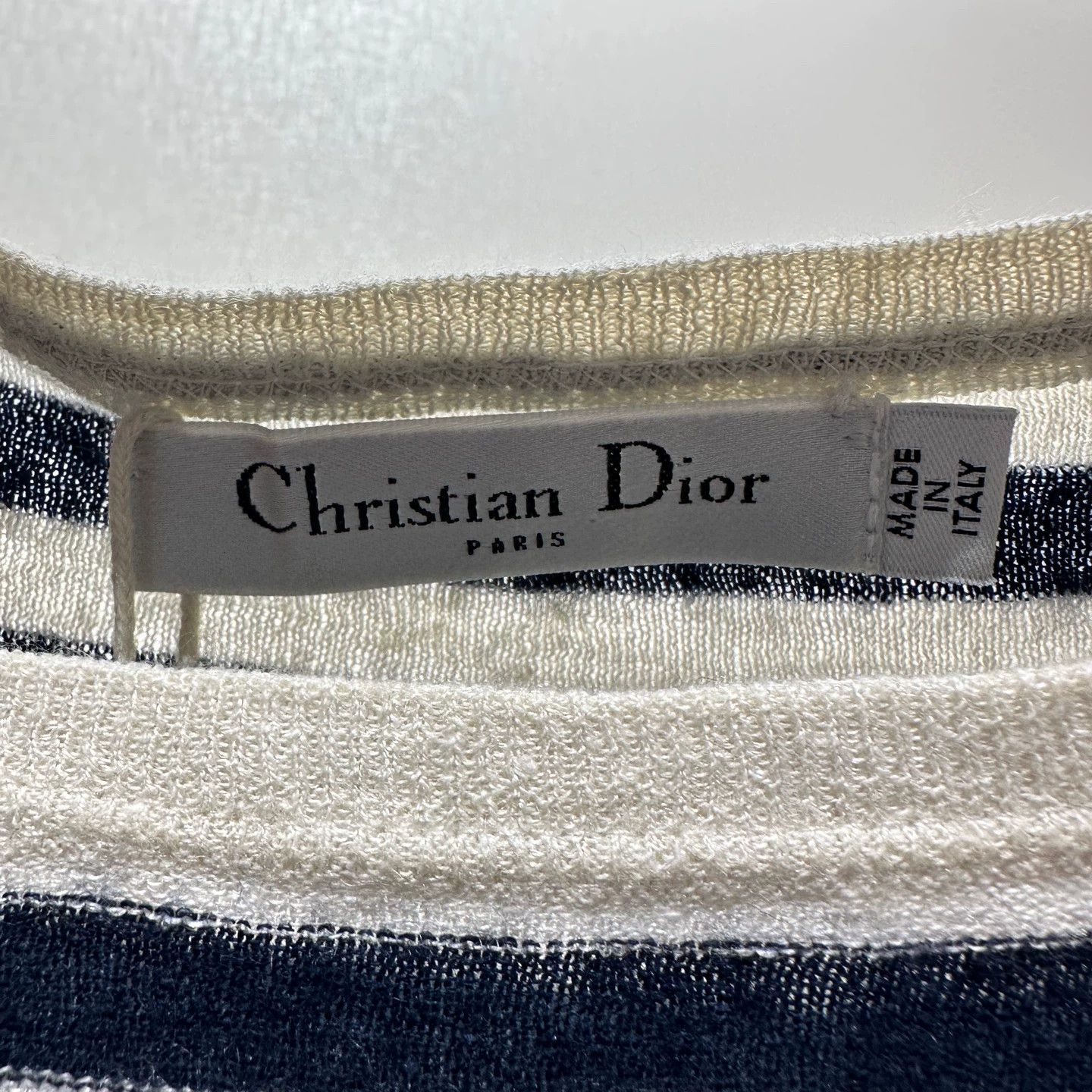 Christian Dior Monsieur Dior mar400 stripe logo raw edge linen LS 36 Size XS / US 0-2 / IT 36-38 - 3 Thumbnail