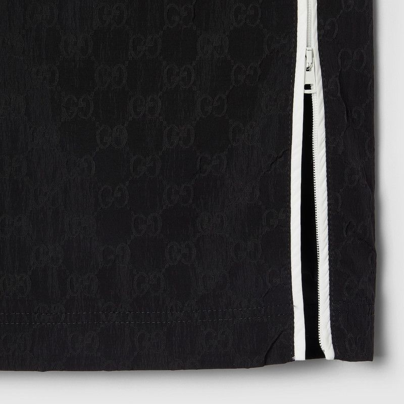 Gucci oc11z1125 GG Nylon Midi Skirt in Black Size 28" / US 6 / IT 42 - 3 Thumbnail