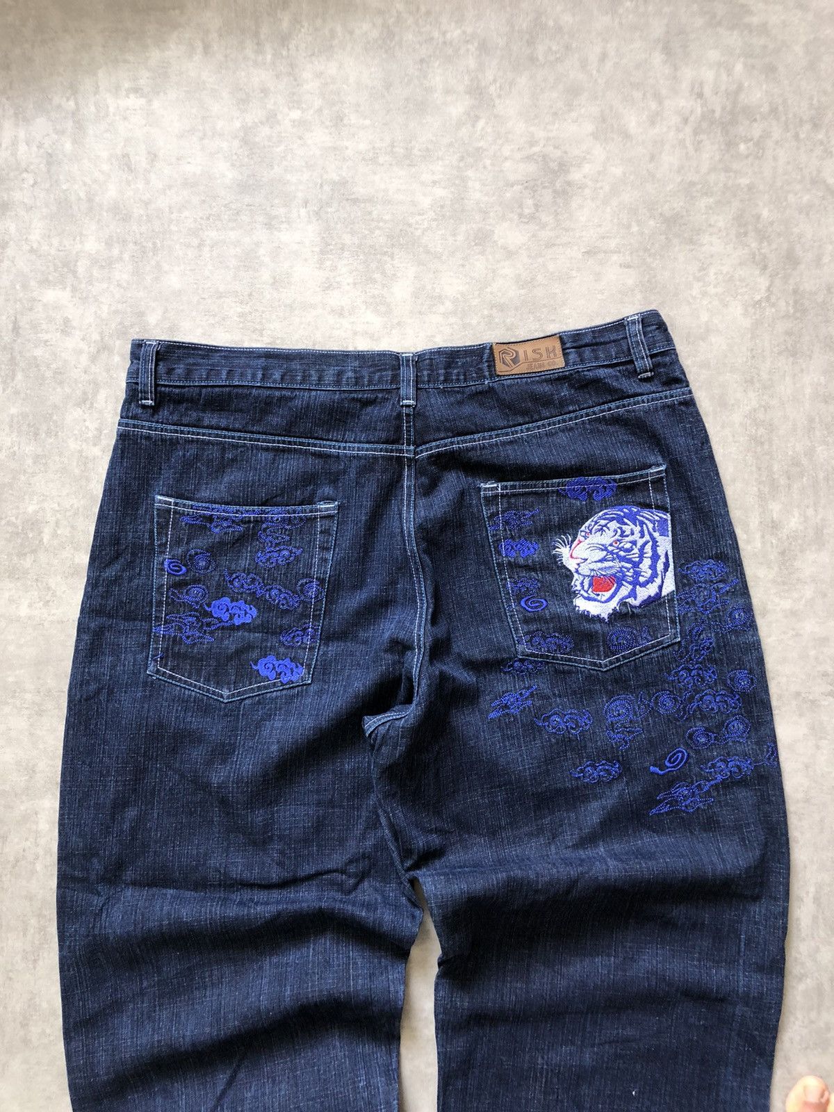Fubu × JNCO × Japanese Brand Baggy jeans japan Risk jeans embroidery karakuri style Size US 36 / EU 52 - 3 Thumbnail