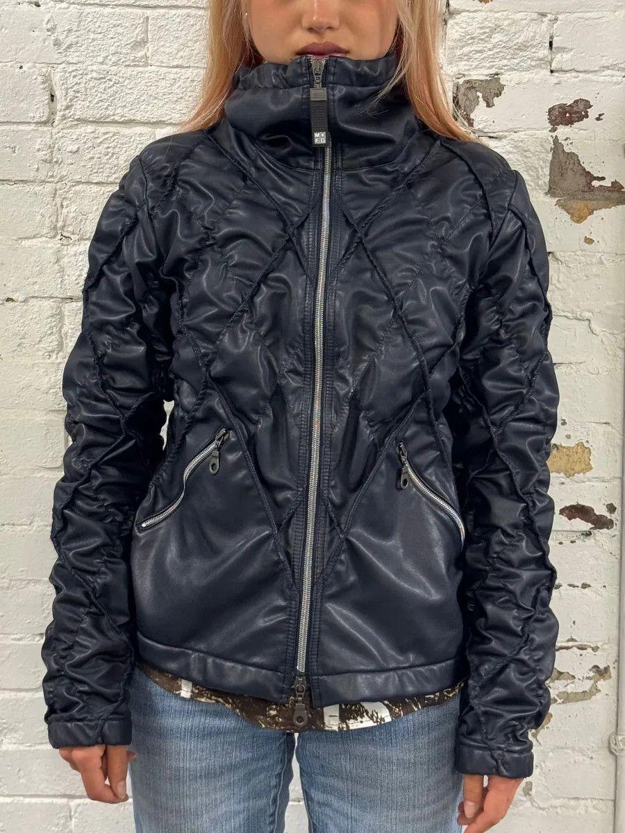 Marithe + Francois Girbaud FW2000 Marithé + François Girbaud Structure Navy Jacket Size S / US 4 / IT 40 - 2 Thumbnail