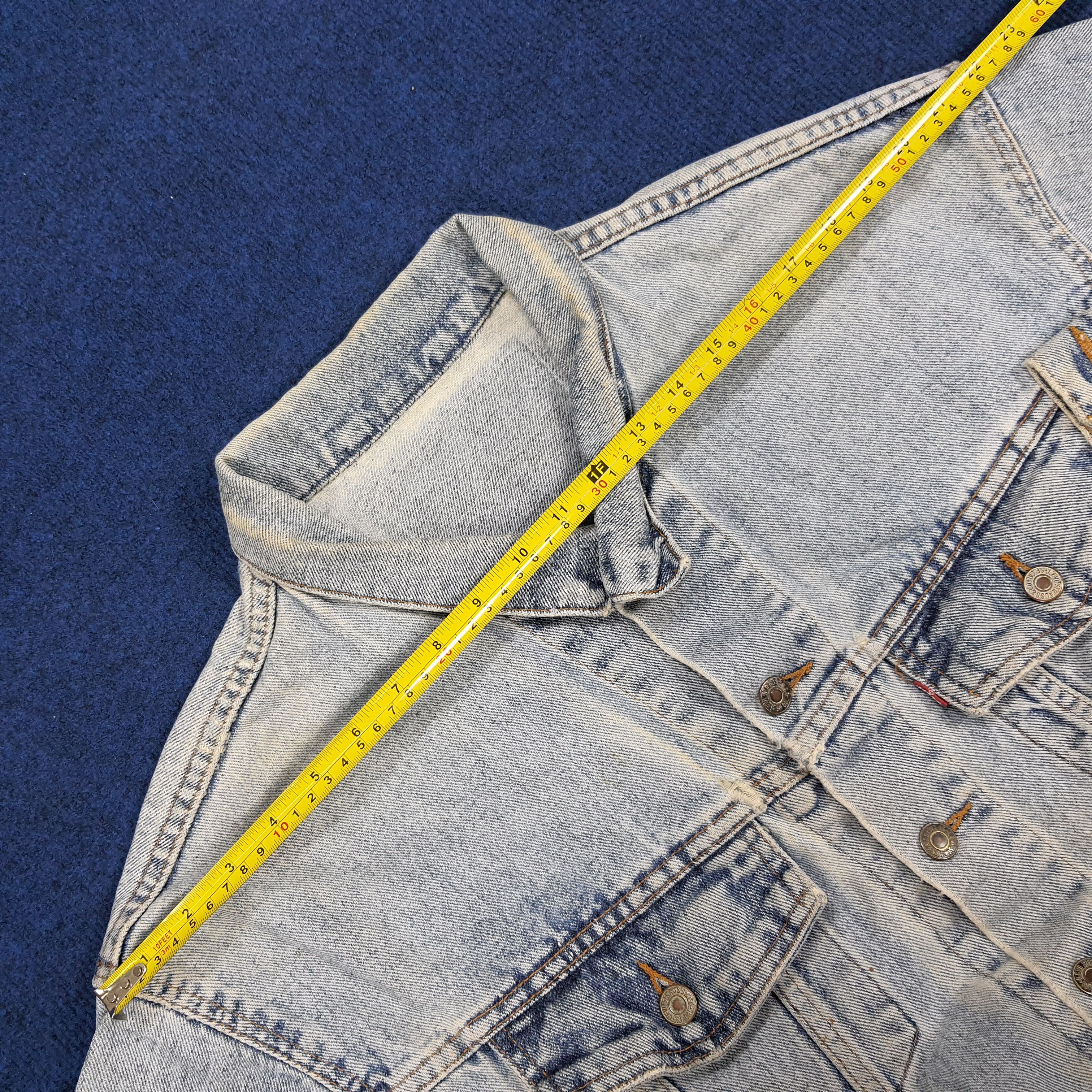 Japanese Brand × Levi's × Vintage Vintage Levi's Custom Number Nine Logo Denim Jacket Size US L / EU 52-54 / 3 - 9 Thumbnail