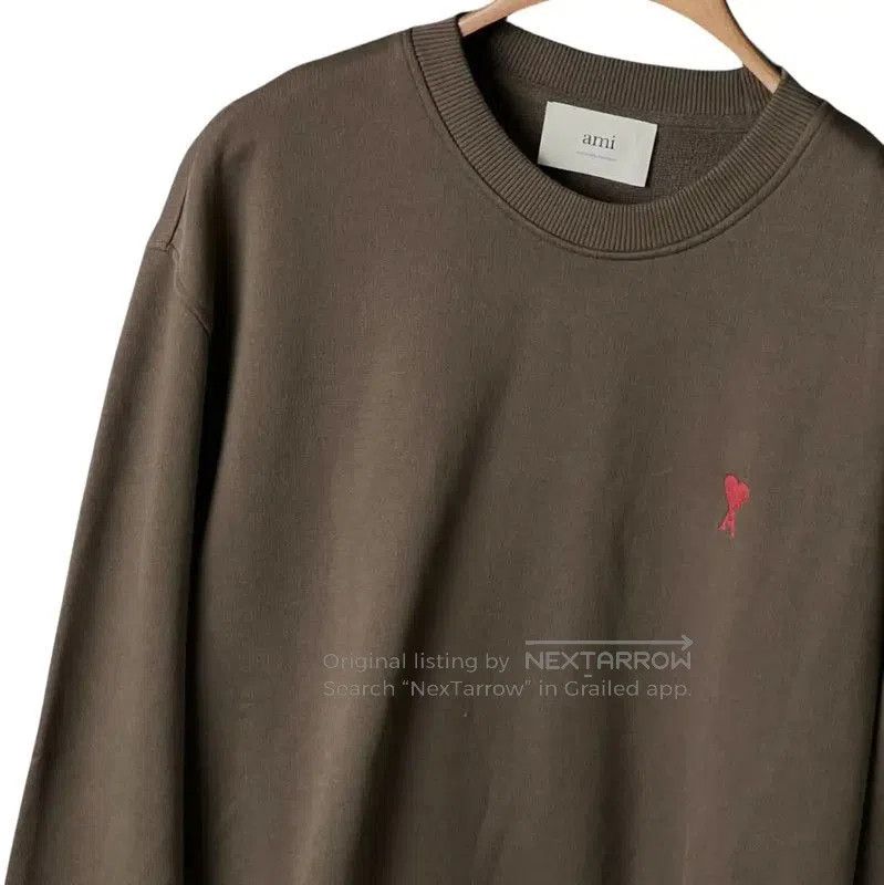 AMI AMI Gray Cotton Printed Long Sleeve Sweatshirt . Size US M / EU 48-50 / 2 - 4 Thumbnail