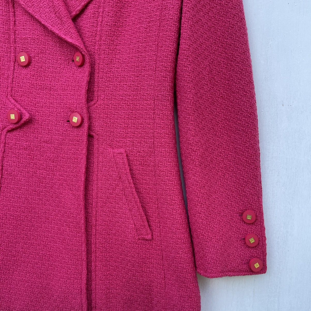 Chanel Chanel Pink Wool Blazer Button Ladies Size XS / US 0-2 / IT 36-38 - 7 Thumbnail