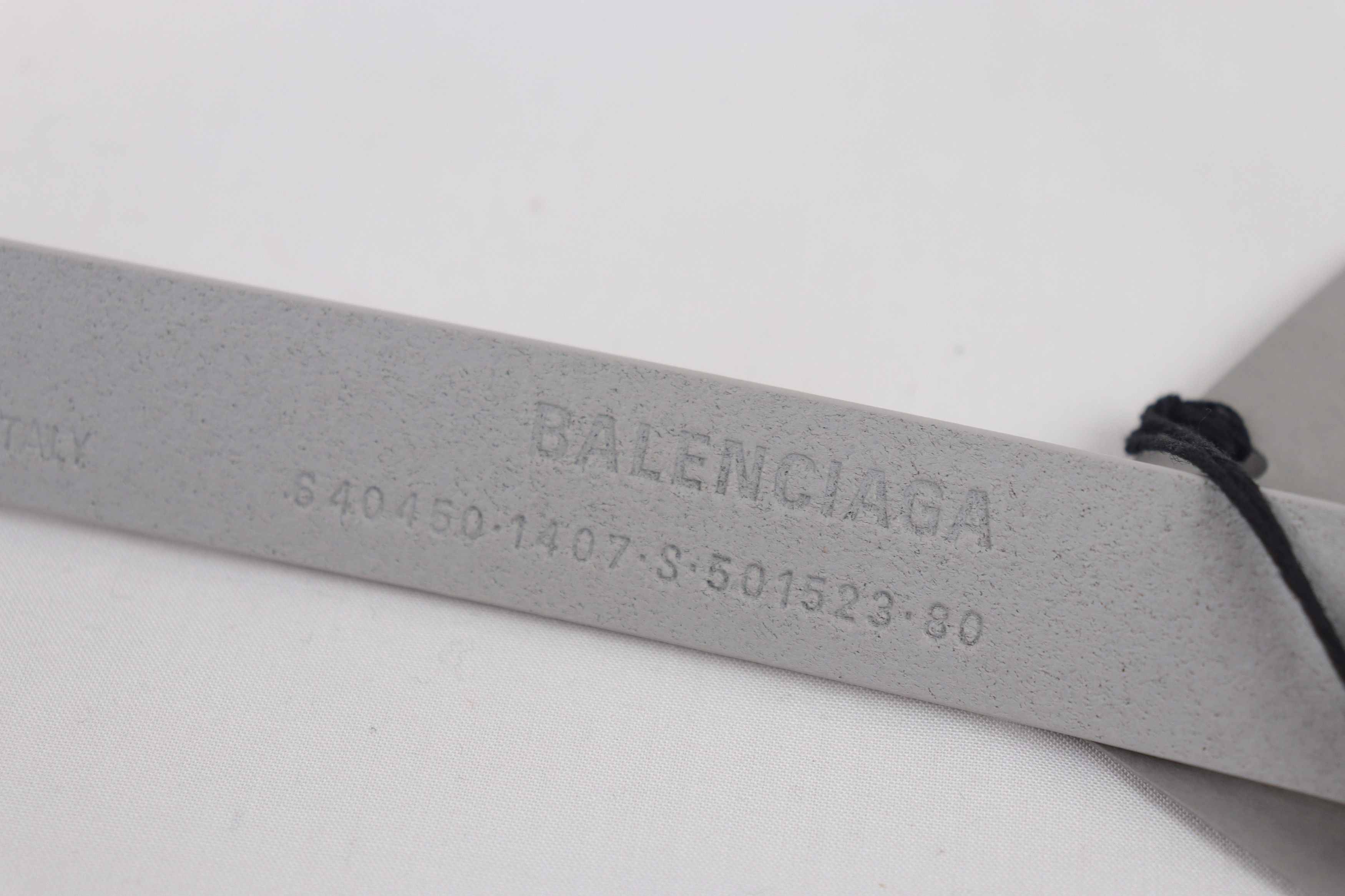 Balenciaga o1rshd11223 Unisex BB Logo Belt in Grey Size: 80cm Size ONE SIZE - 5 Thumbnail