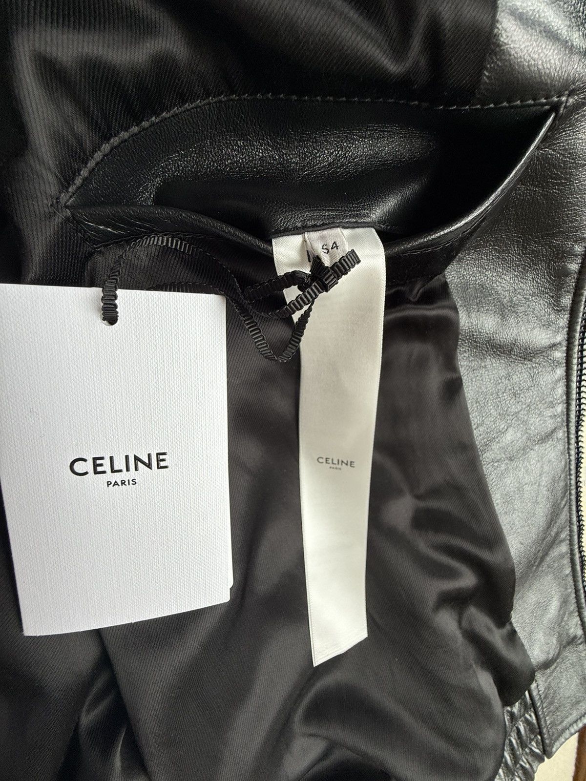 Celine FW24 Celine logo Triomphe leather tracksuit jacket 54 Hedi Size US L / EU 52-54 / 3 - 23 Thumbnail