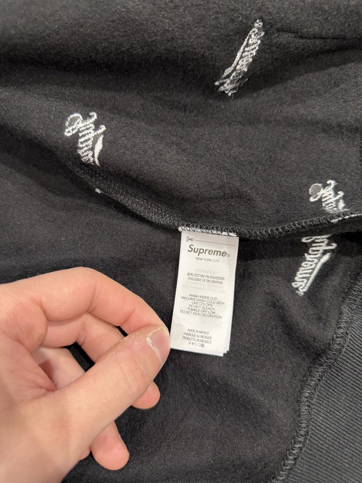 Supreme Supreme Repeat Script Zip Up Hoodie Black Size: L Size US L / EU 52-54 / 3 - 5 Thumbnail