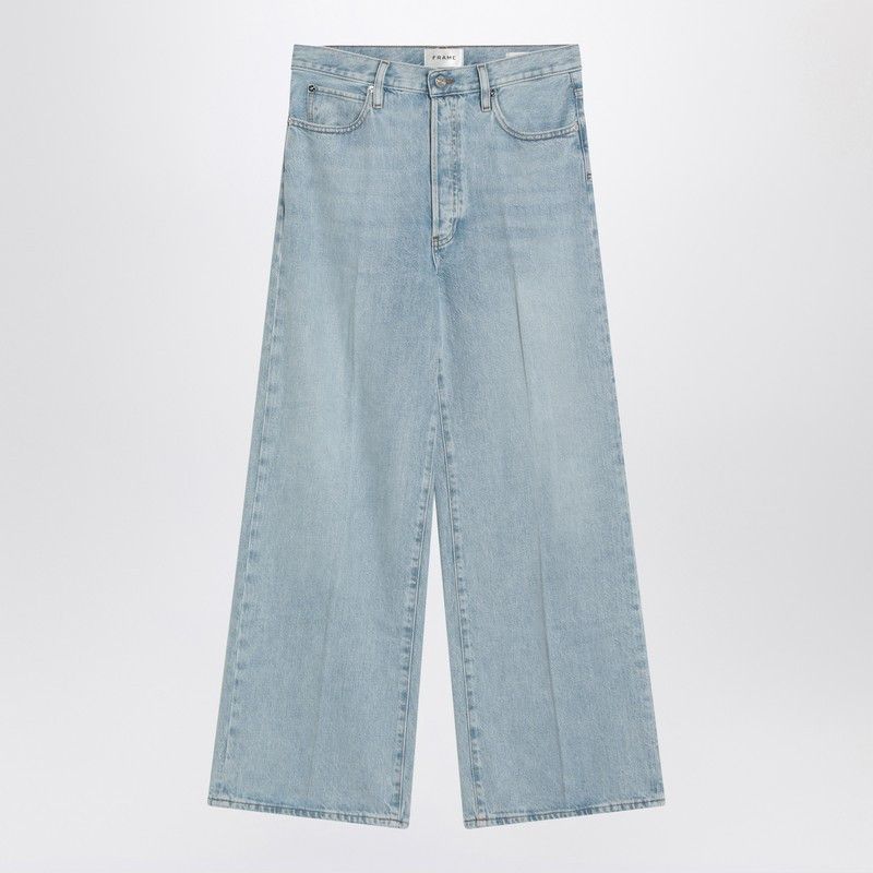 Frame Frame Low Baggy Wide Leg Jeans In Organic Denim Size 30" / US 8 / IT 44 - 1 Thumbnail