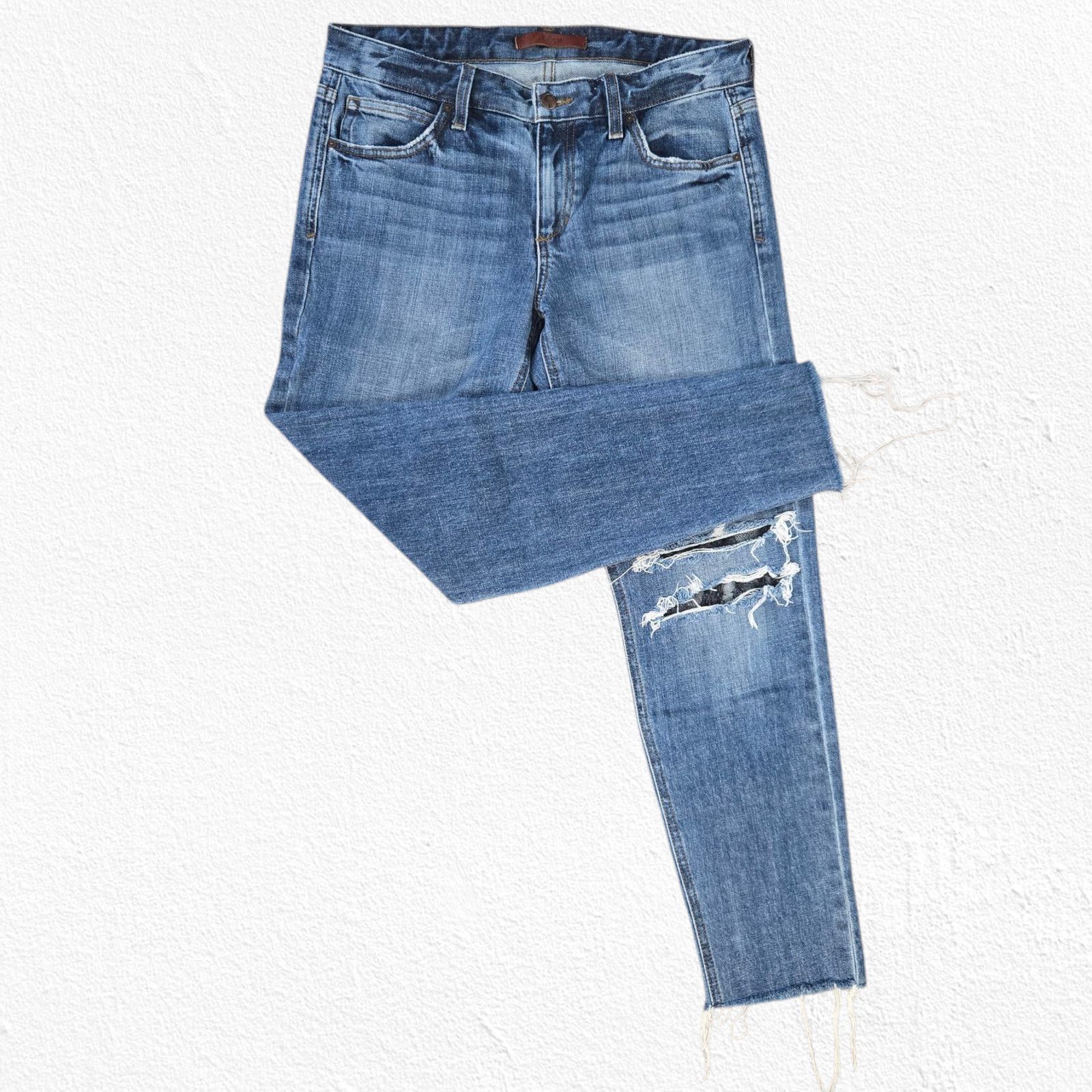 Other Distressed Boyfriend Ankle Straight Jeans Size 27 Size 27" / US 4 / IT 40 - 12 Thumbnail