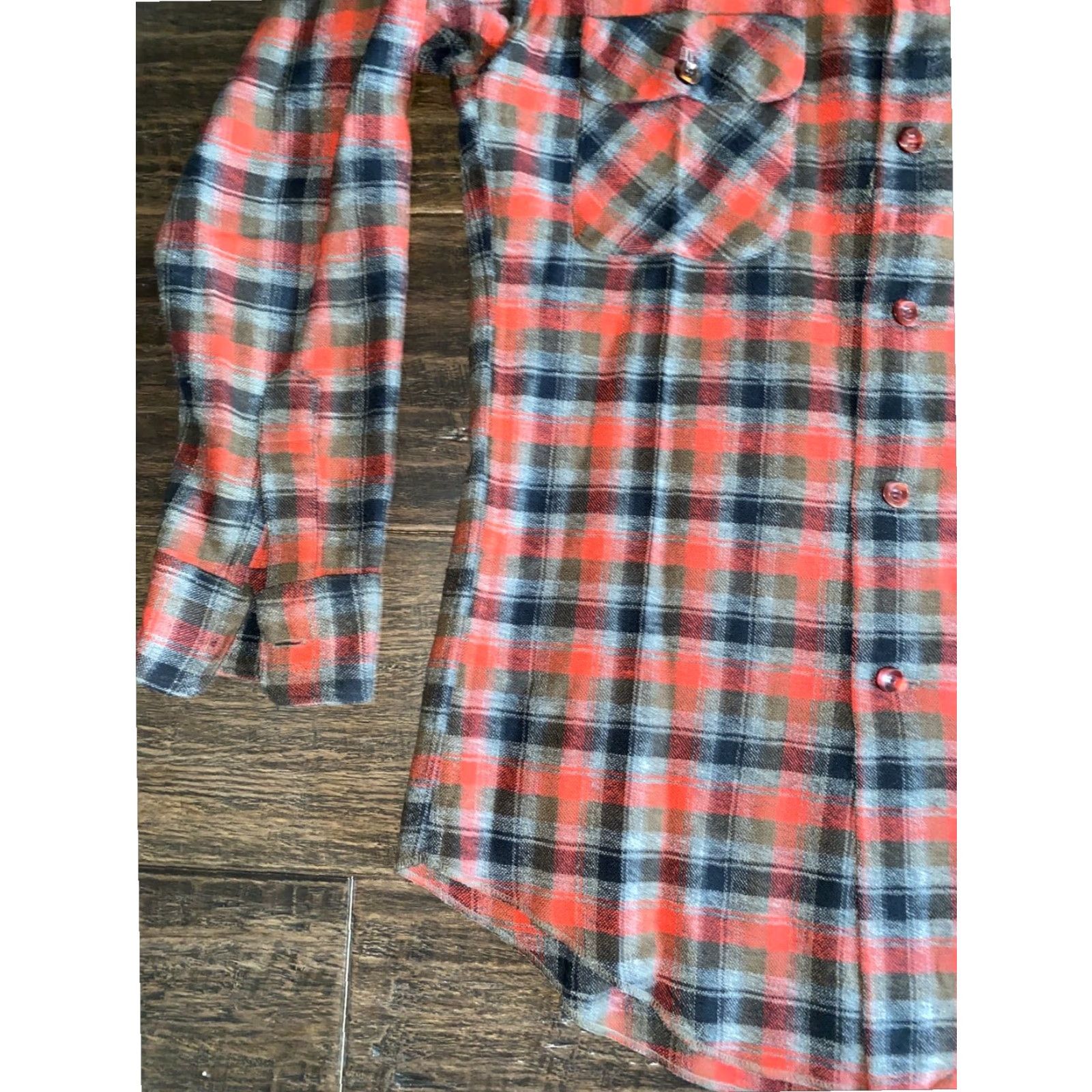 Levi's VINTAGE LEVIS Wool Plaid Button-Up Shirt Mens Medium Red Long Sleeve 50s 60s Size US M / EU 48-50 / 2 - 7 Thumbnail