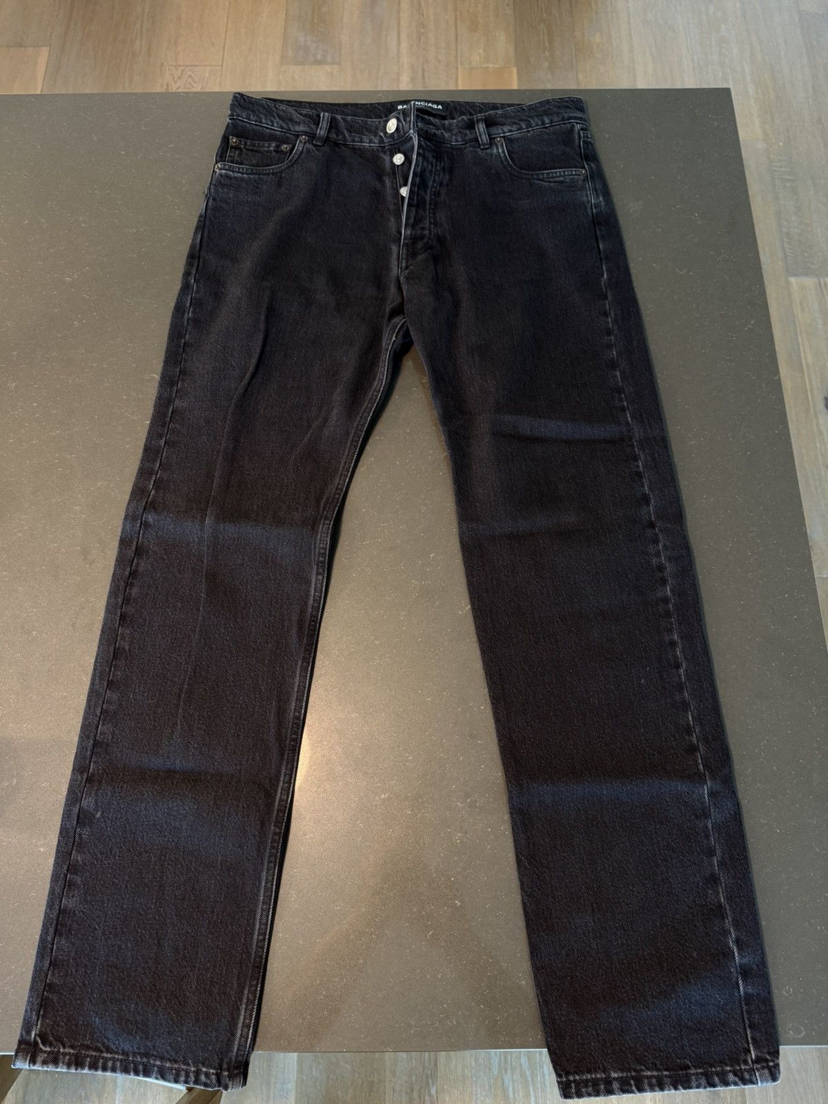 Balenciaga Balenciaga Black Slim Straight Jeans Size 31x32 Size US 31 - 1 Thumbnail