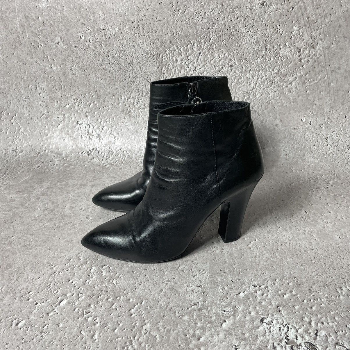 Prada × Vintage Mi Miu Black Leather Ankle Boots sz 39 Size US 9.5 / IT 39.5 - 4 Thumbnail