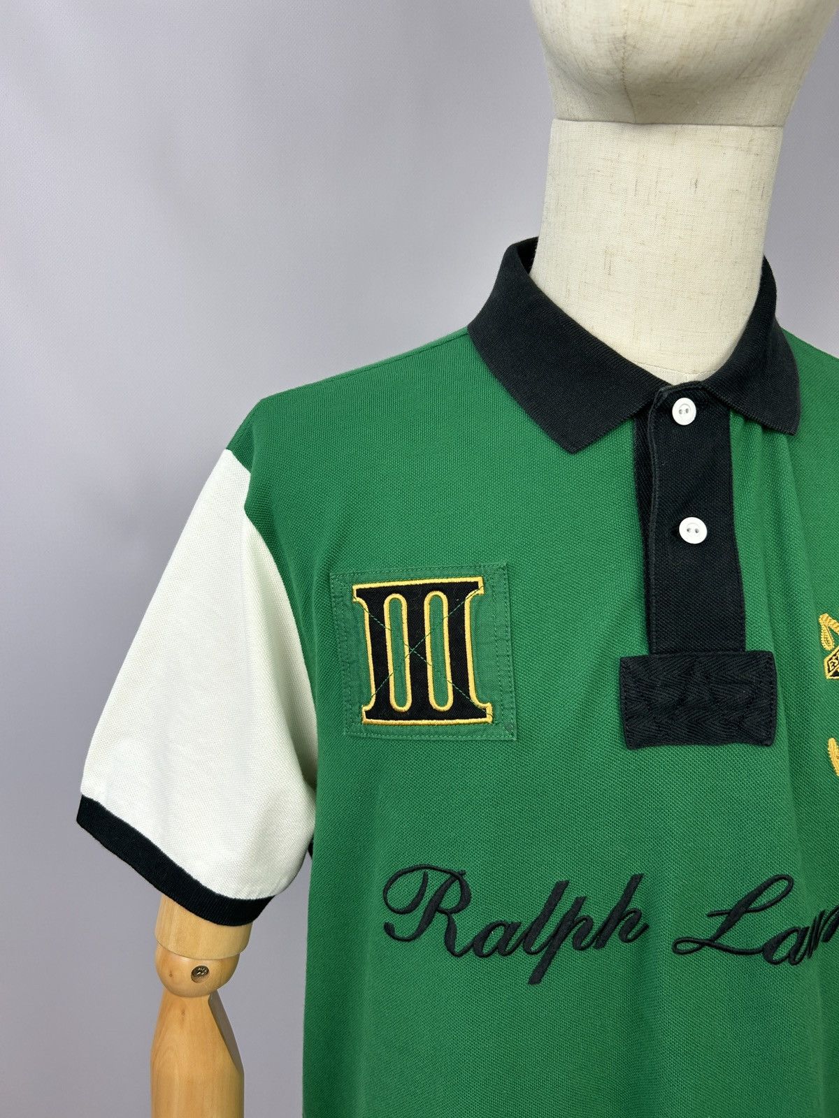Polo Ralph Lauren × Ralph Lauren × Vintage Vintage Polo Ralph Lauren Snow Polo Challenge Polo Shirt Size US XL / EU 56 / 4 - 3 Thumbnail