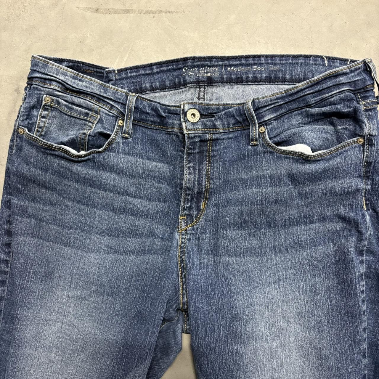 Levi's Crazy Vintage Y2K/2000s Flare Levis Streetwear Dark Blue Wash Denim Jeans! Size US 34 / EU 50 - 4 Thumbnail