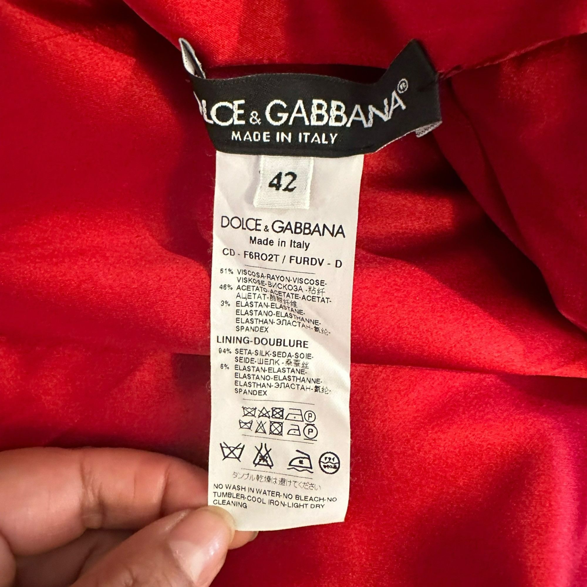 Dolce & Gabbana ✨Dolce & Gabbana Size US 6/ IT42 Women's Red Scoop Neck Midi Size M / US 6-8 / IT 42-44 - 3 Thumbnail
