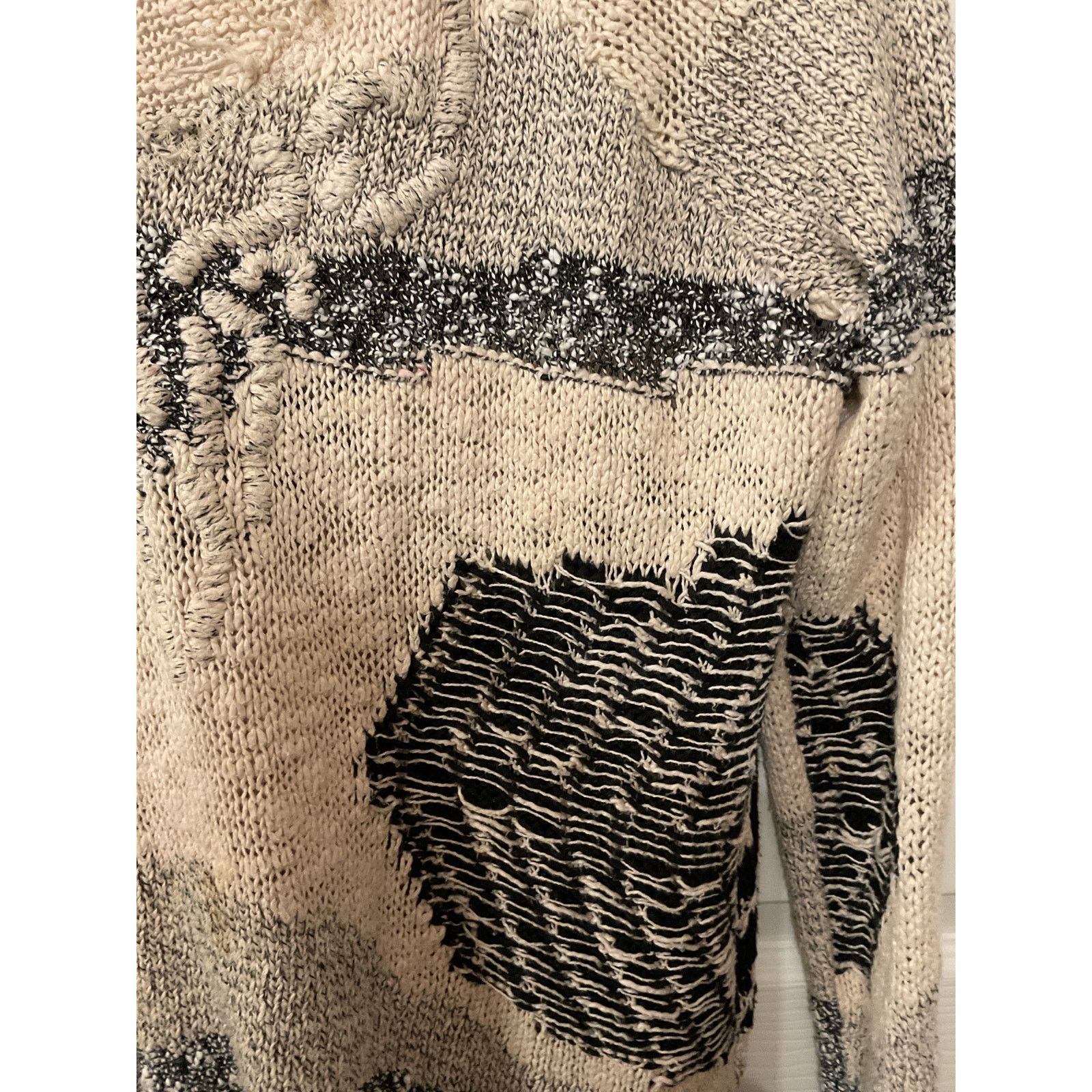 Free People Free People Patchwork Landscape Boho Fringe Sweater, S Size S / US 4 / IT 40 - 6 Thumbnail