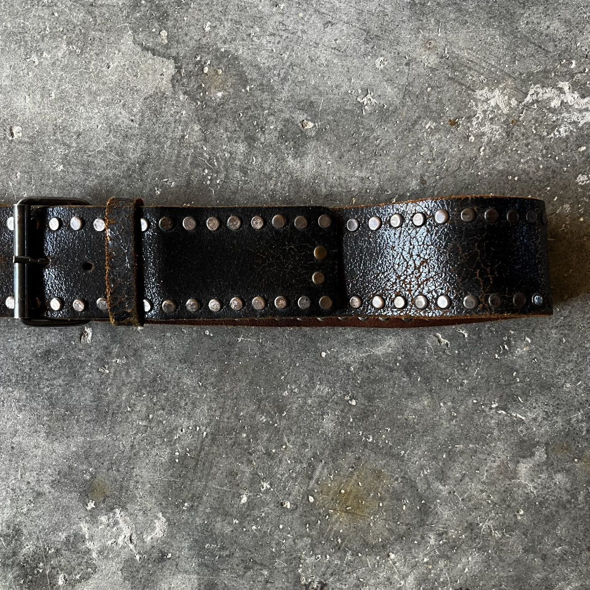 Vintage VINTAGE WESTERN SPIRIT STUDDED LEATHER BELT Size 30 - 4 Thumbnail