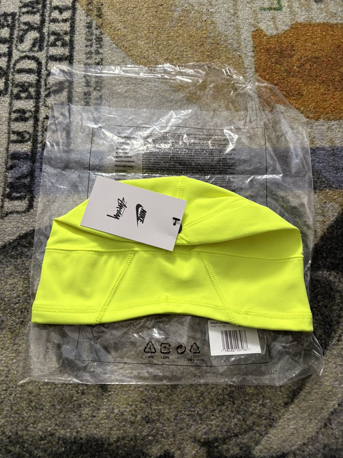 Nike × Stussy Stussy x Nike 3M Reflective Skullcap Beanie NEON Size ONE SIZE - 4 Thumbnail