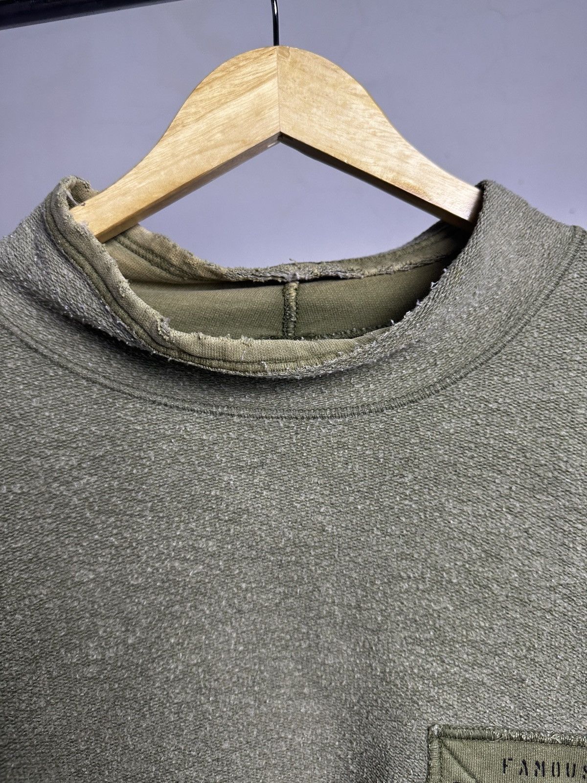 Diesel × Le Grande Bleu (L.G.B.) Ripped Diesel Army Longsleeve Sweatshirt Size US L / EU 52-54 / 3 - 5 Thumbnail