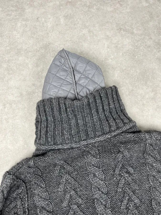 Dolce & Gabbana AW2010 Dolce & Gabbana Grey Wool Quilted Hood Cardigan Jacket Size US L / EU 52-54 / 3 - 9 Thumbnail