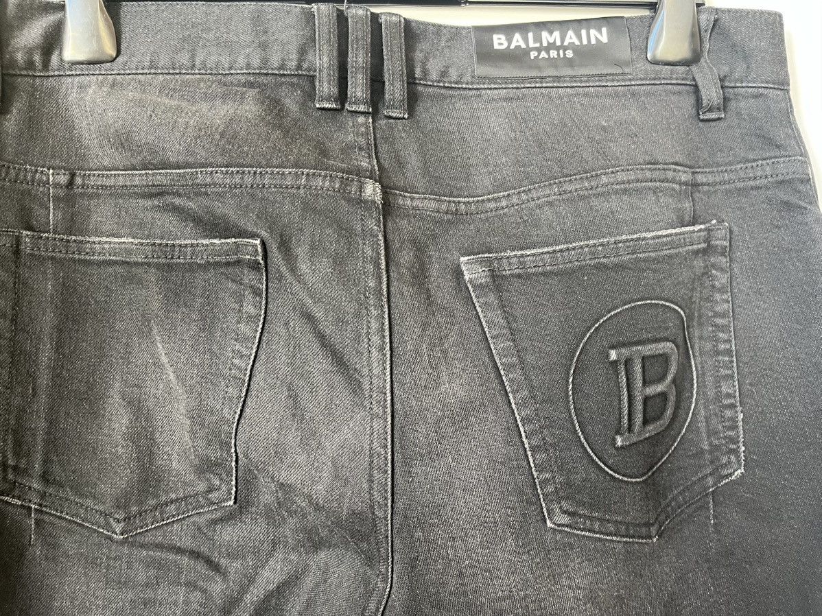 Balmain BALMAIN Leather knee Biker Denim made in Japan Size US 33 - 6 Thumbnail