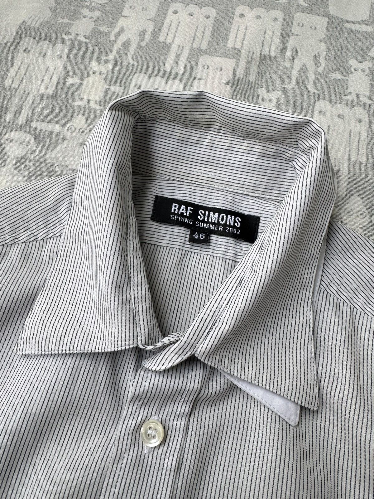 Raf Simons Raf Simons SS02 Double Collar Pinstripe Button-Up Shirt Size US S / EU 44-46 / 1 - 3 Thumbnail