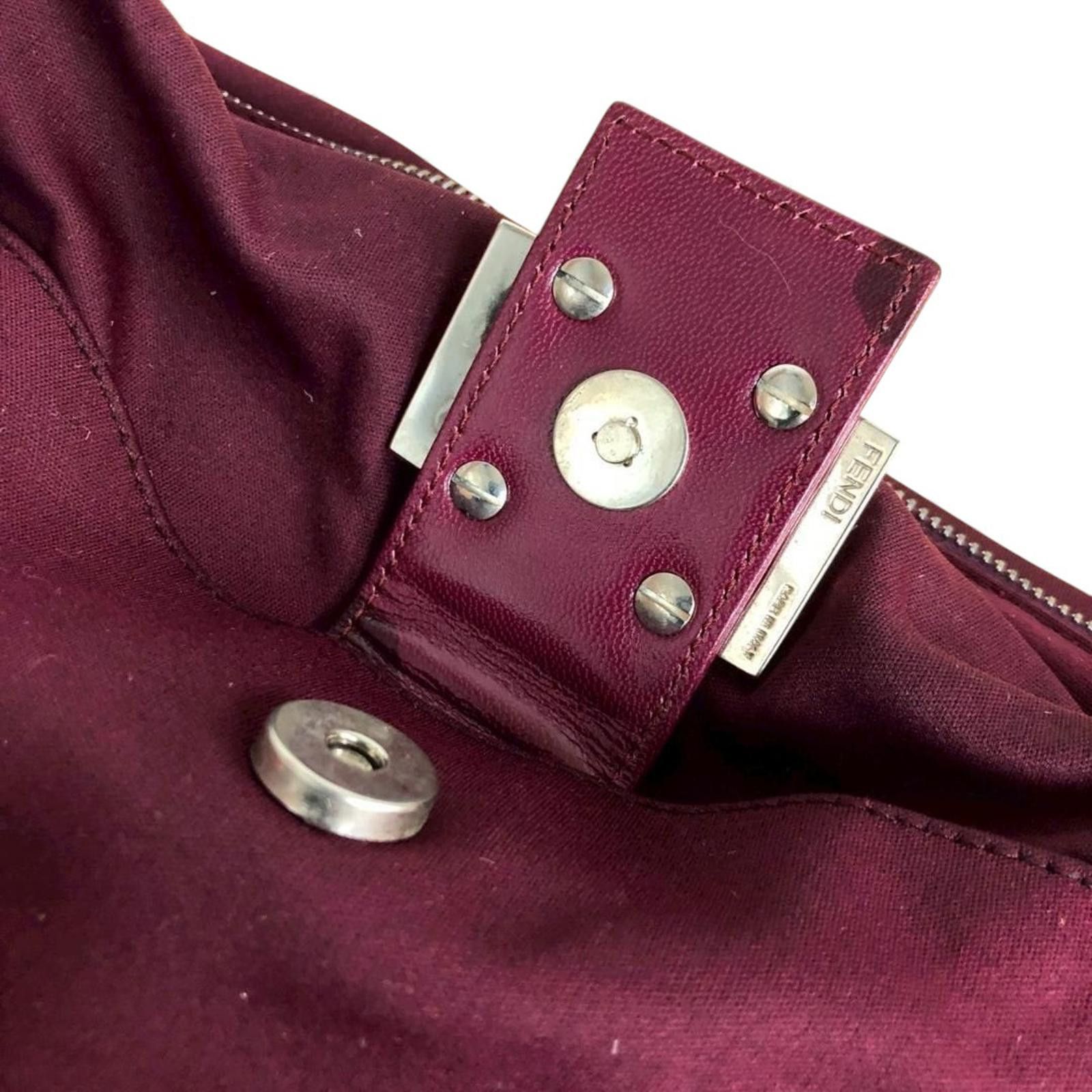 Fendi Fendi - Burgundy Baguette Shoulder Bag Size ONE SIZE - 8 Thumbnail