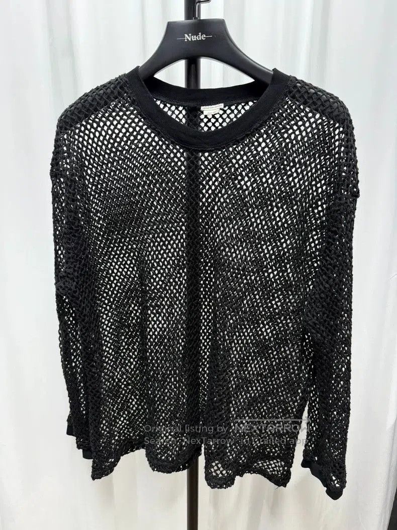 Dries Van Noten Black Mesh Long Sleeve Top by Dries van Noten. Size US L / EU 52-54 / 3 - 1 Thumbnail