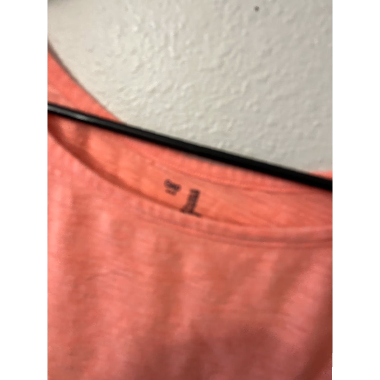 Gap VINTAGE Gap Soft Tee Scoop Boat Neck Orange Solid T-Shirt Cotton Medium Women Size M / US 6-8 / IT 42-44 - 3 Thumbnail