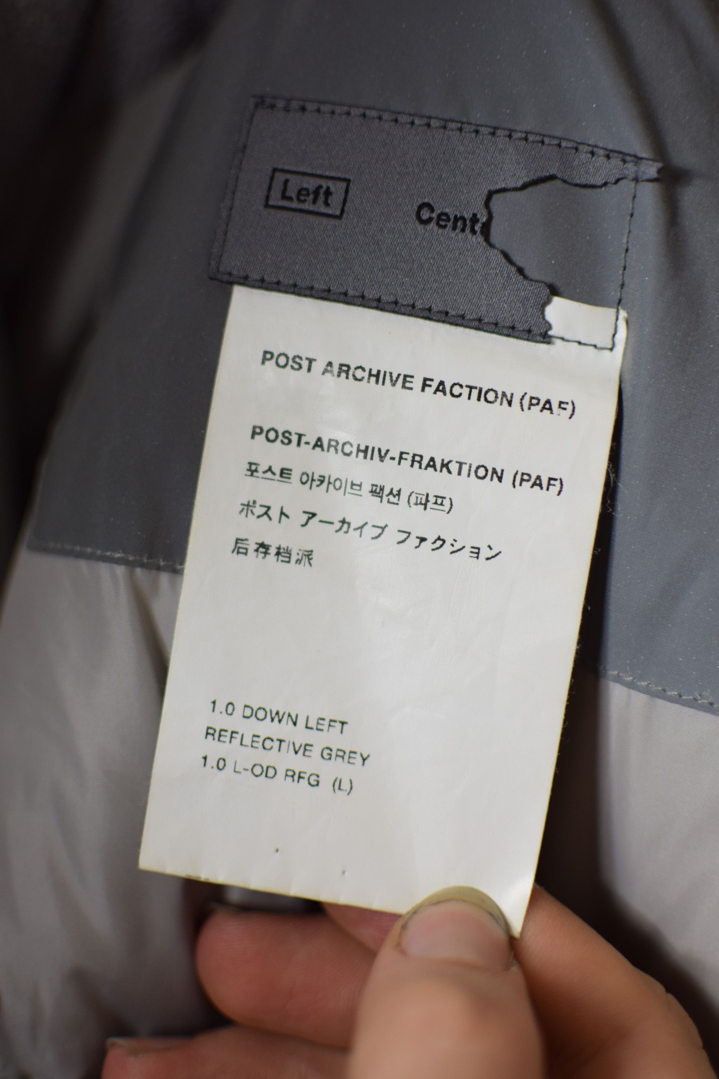 POST ARCHIVE FACTION (PAF) Post Archive Faction 1.0 Left Reflective Puffer Jacket Size US L / EU 52-54 / 3 - 13 Thumbnail
