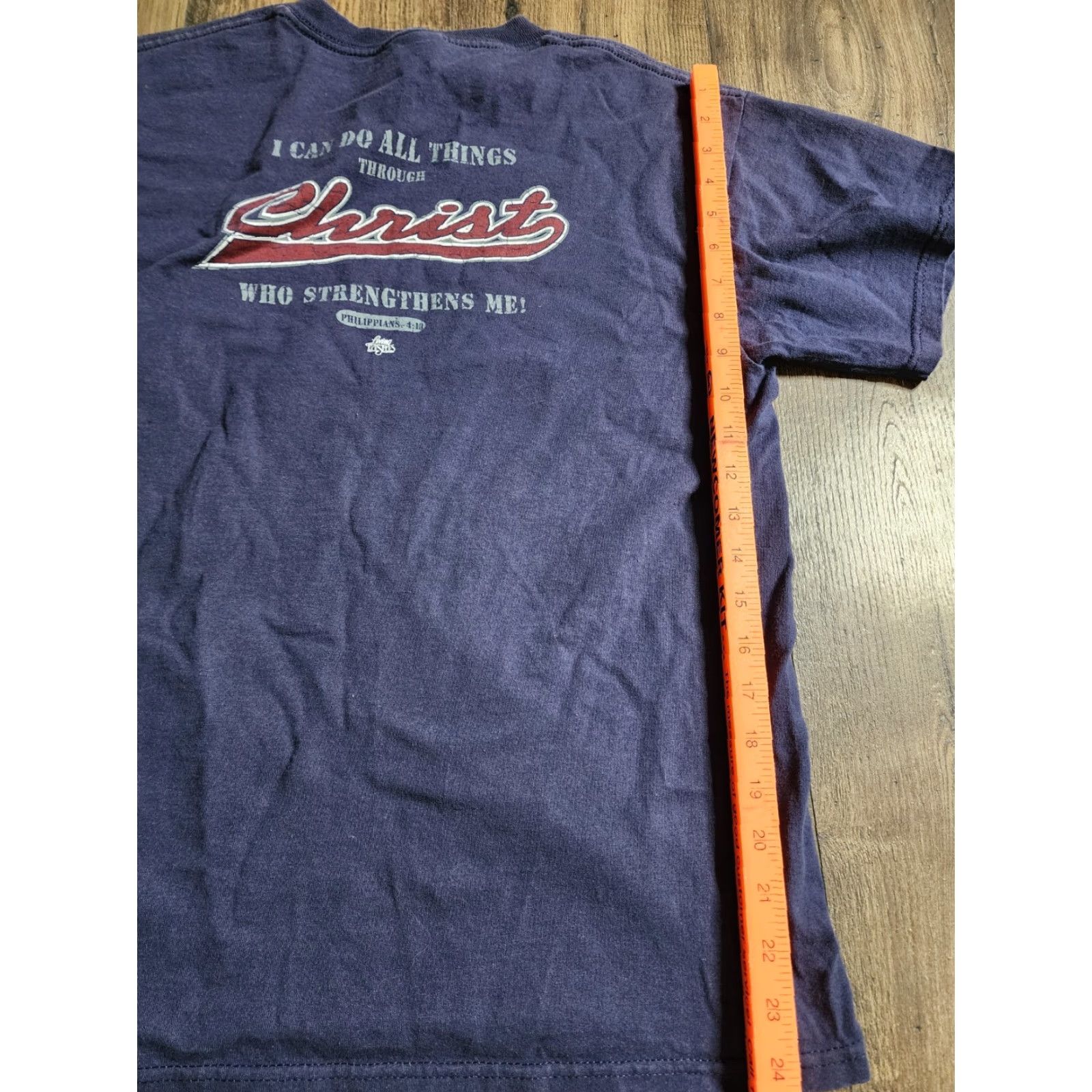 Vintage VINTAGE Living T-Shirt Mens M Property Of Jesus Double Sided Crew Neck Blue 90s Shirt Size US M / EU 48-50 / 2 - 2 Thumbnail