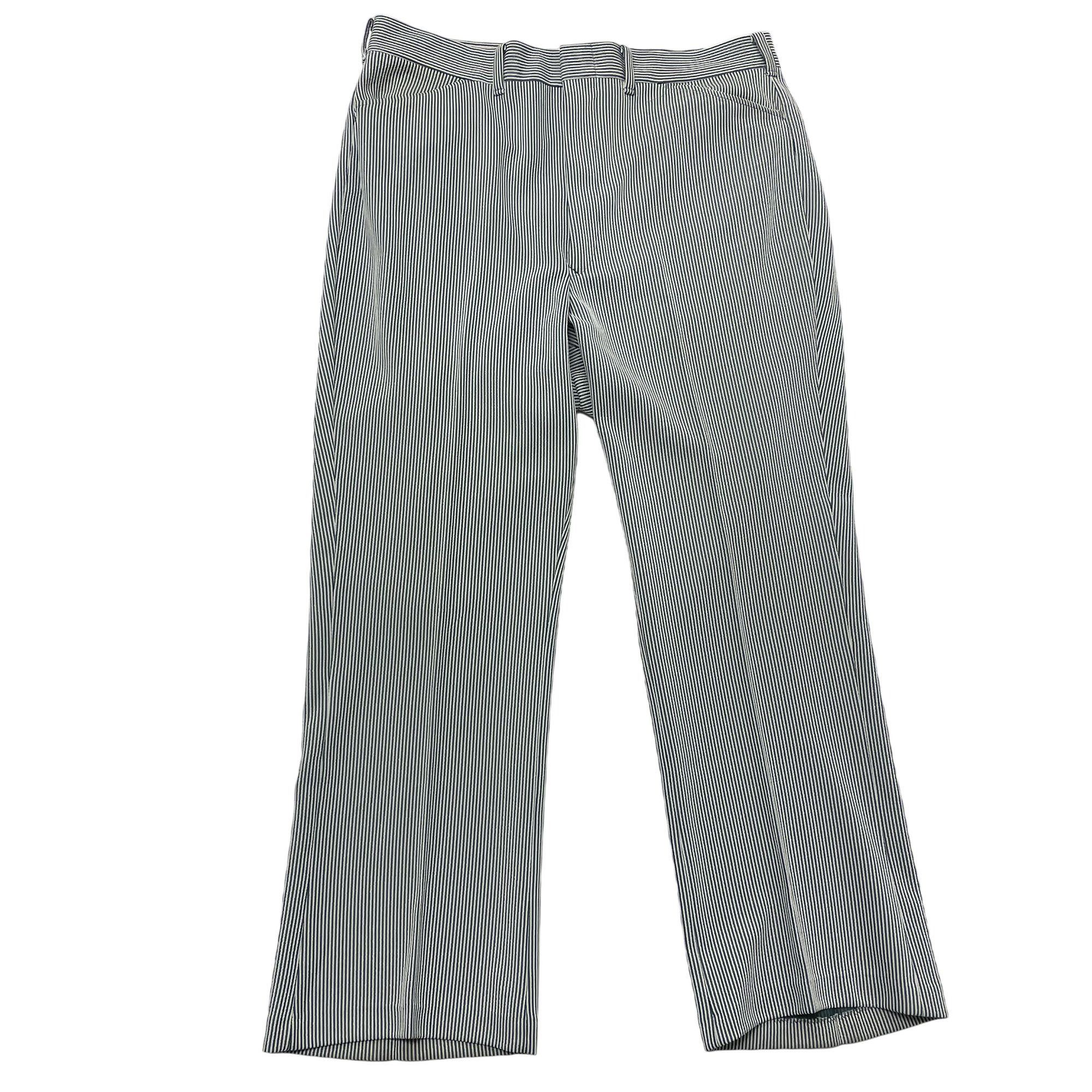 Sears Vtg Kings Road SEARS GREEN White SEERSUCKER Pants Size US 38 / EU 54 - 2 Thumbnail