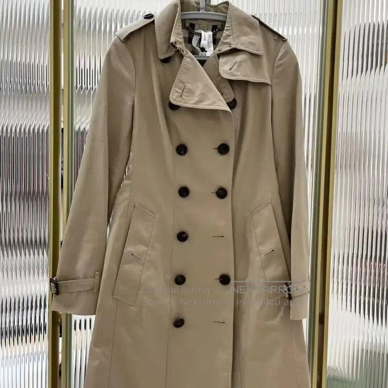 Burberry Burberry Khaki Cotton Mid-Length Women's Trench Coat. Size M / US 6-8 / IT 42-44 - 1 Thumbnail