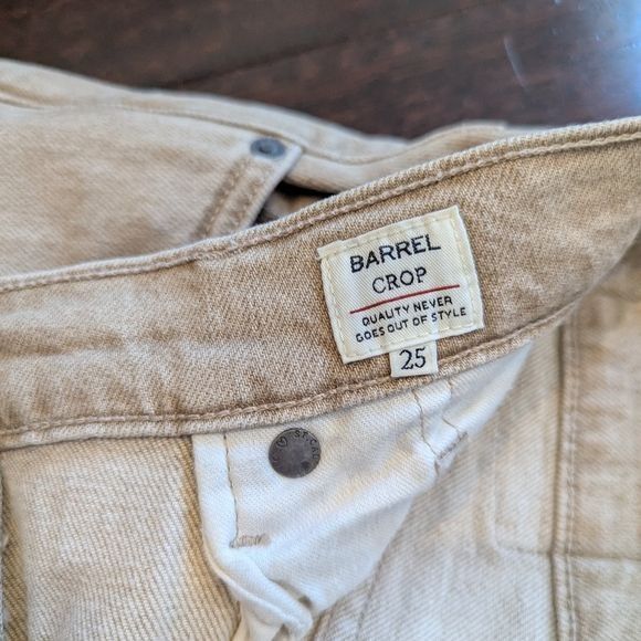 Levi's Levi's Made & Crafted Barrel Crop Denim Jeans - Beige Size 25" / US 0 / IT 36 - 4 Thumbnail