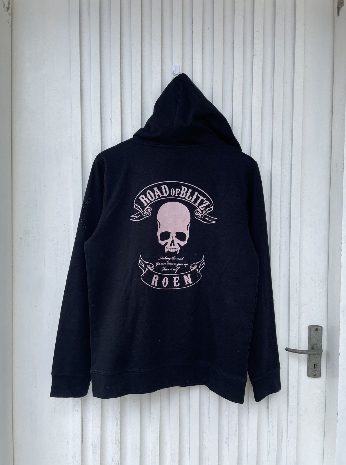Roen Roen Zip Up Hoodie Love And Peace Skull | Grailed