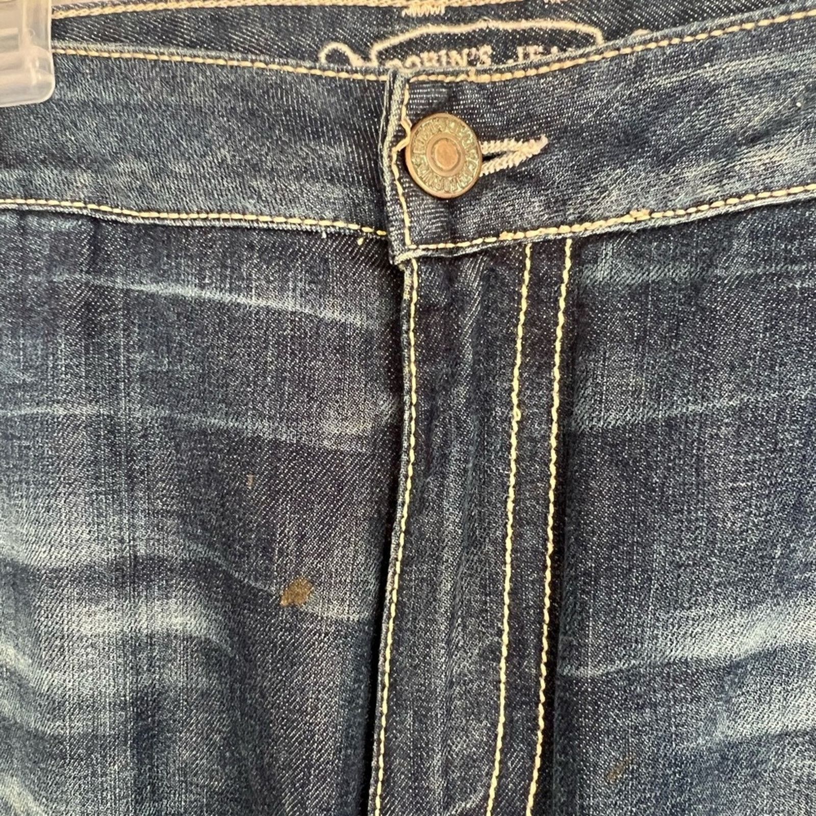 Robins Jeans Robin's Jean Blue Double Front Cross 42 Made in USA Rare 34 Size US 42 / EU 58 - 8 Thumbnail