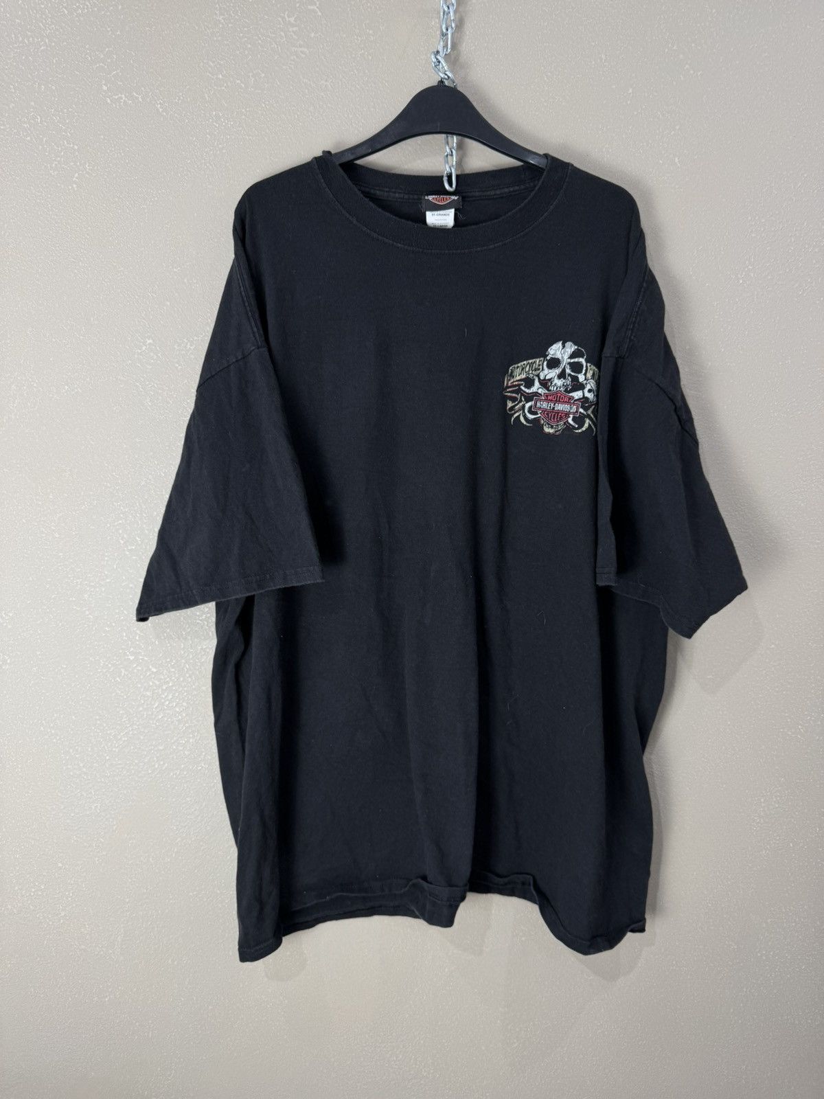 Harley Davidson Vintage Harley Davidson Tshirt 3D Emblem skull tee rare Size US XXL / EU 58 / 5 - 1 Thumbnail