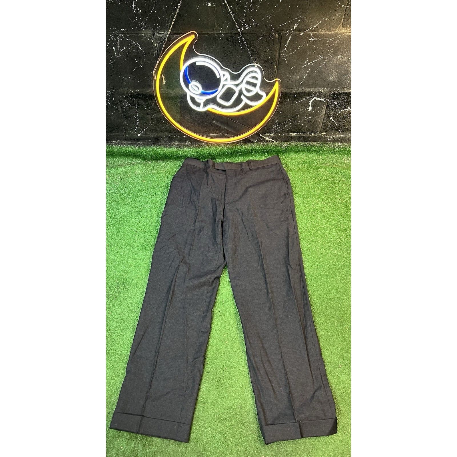Perry Ellis Perry Ellis Portfolio Black Dress Pants Mens Size 34x31 Size US 34 / EU 50 - 1 Thumbnail