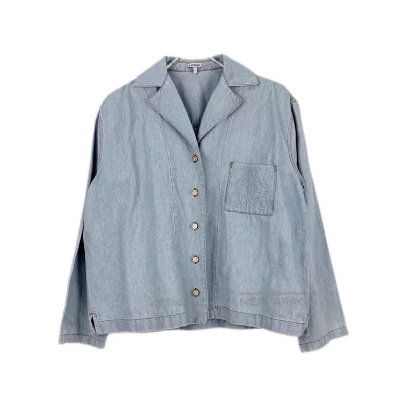 Loewe Loewe Light Blue Large Logo Denim Shirt Size XS / US 0-2 / IT 36-38 - 1 Thumbnail