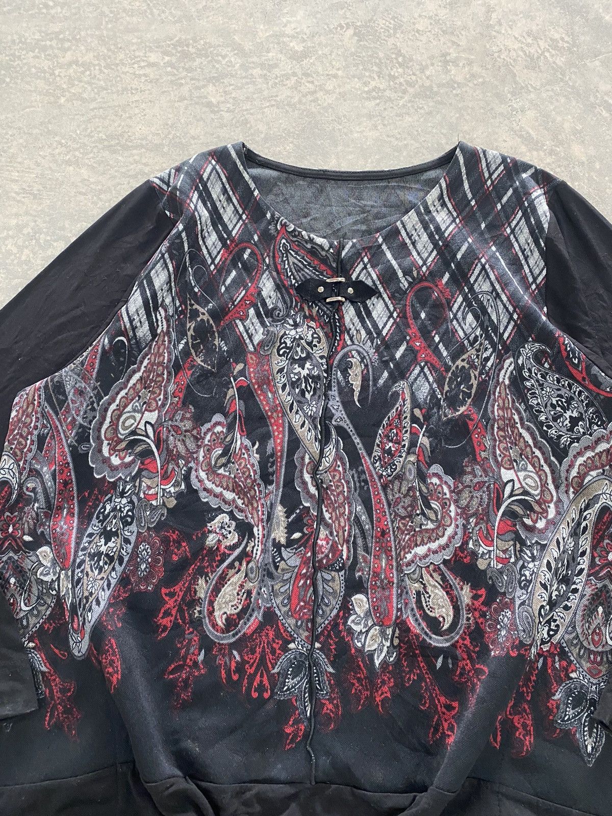Hysteric Glamour × Japanese Brand × Le Grande Bleu (L.G.B.) PUNK STYLE PAISLEY KNIT SHIRT LS GRUNGE LGB 90s Size US M / EU 48-50 / 2 - 4 Thumbnail