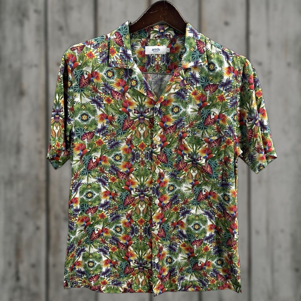 Vintage Arrels Shirt Mens S Green Hawaiian Island Travel Casual Button-Up Short Sleeve Collared Solid 90s Theme? No. Size US S / EU 44-46 / 1 - 1 Thumbnail
