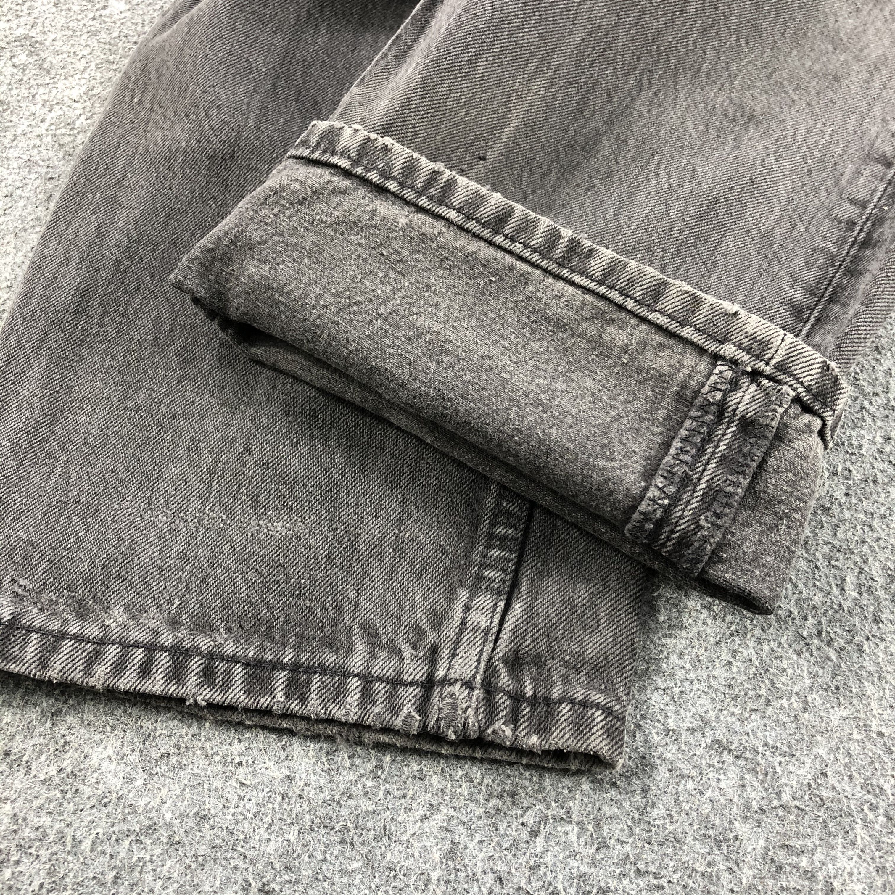 Levi's 90s Vintage Faded Black Levis 501 Jeans-J1448 Size US 34 / EU 50 - 7 Thumbnail