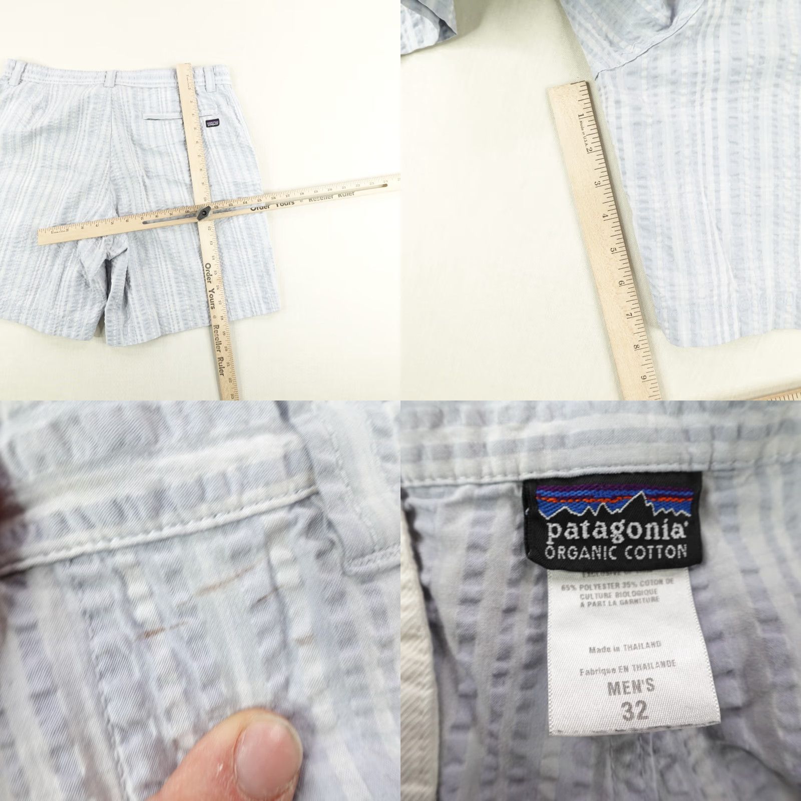 Patagonia Patagonia Shorts Mens 32 Blue Plaid Chino Casual Travel Workwear Cotton Polyester Breathable Pockets Logo Regular 8 in Inseam Mens Size US 33 - 8 Thumbnail