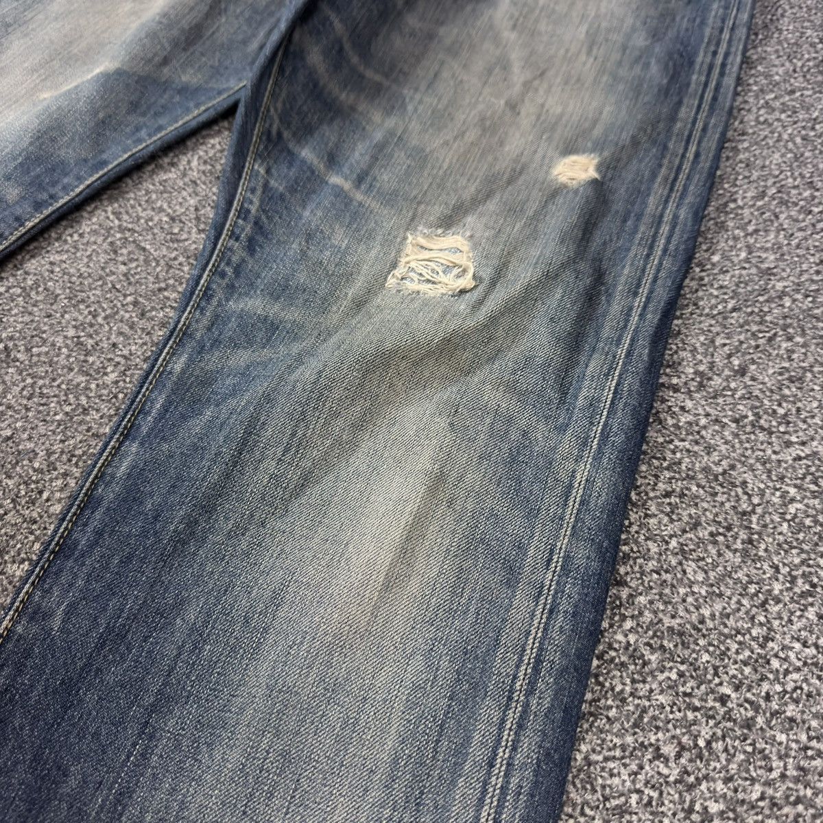 14th Addiction Archive ‼️ Japanese Seditionaries Stooge Distressed Denim Size US 35 - 4 Thumbnail