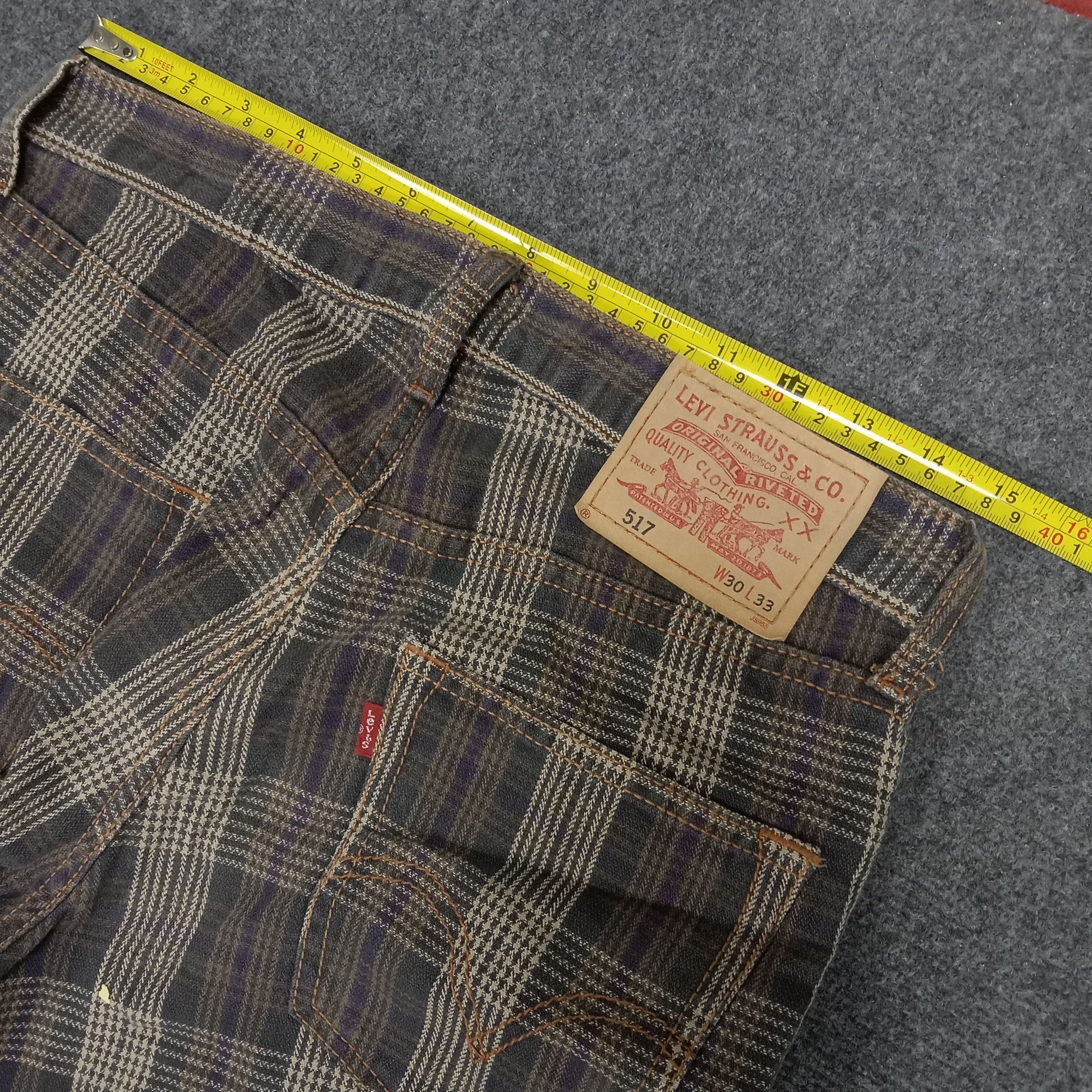 Levi's × Vintage Levi's 517 Tattersall Patern American Jeans Pants Size US 31 - 9 Thumbnail