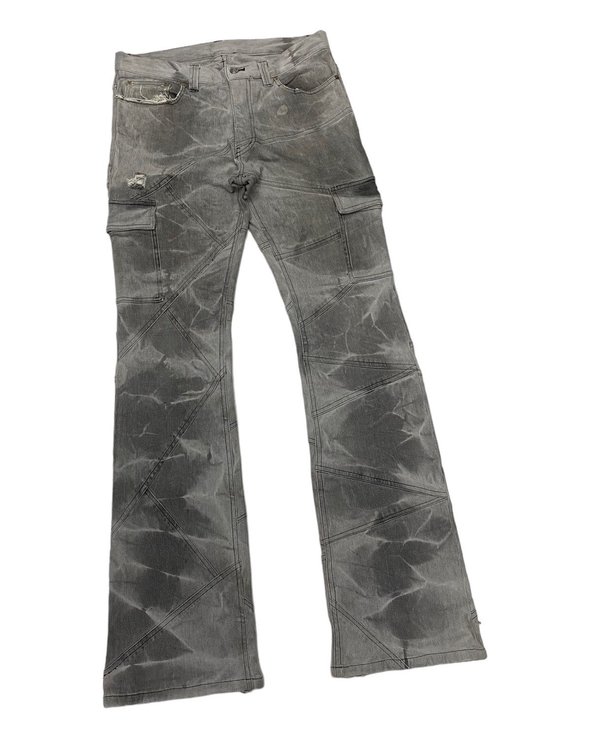 Tornado Mart 🔥FLARE CARGO PANTS MODERN LOVERS MULTI POCKET HAGI STYLE Size US 32 / EU 48 - 2 Thumbnail