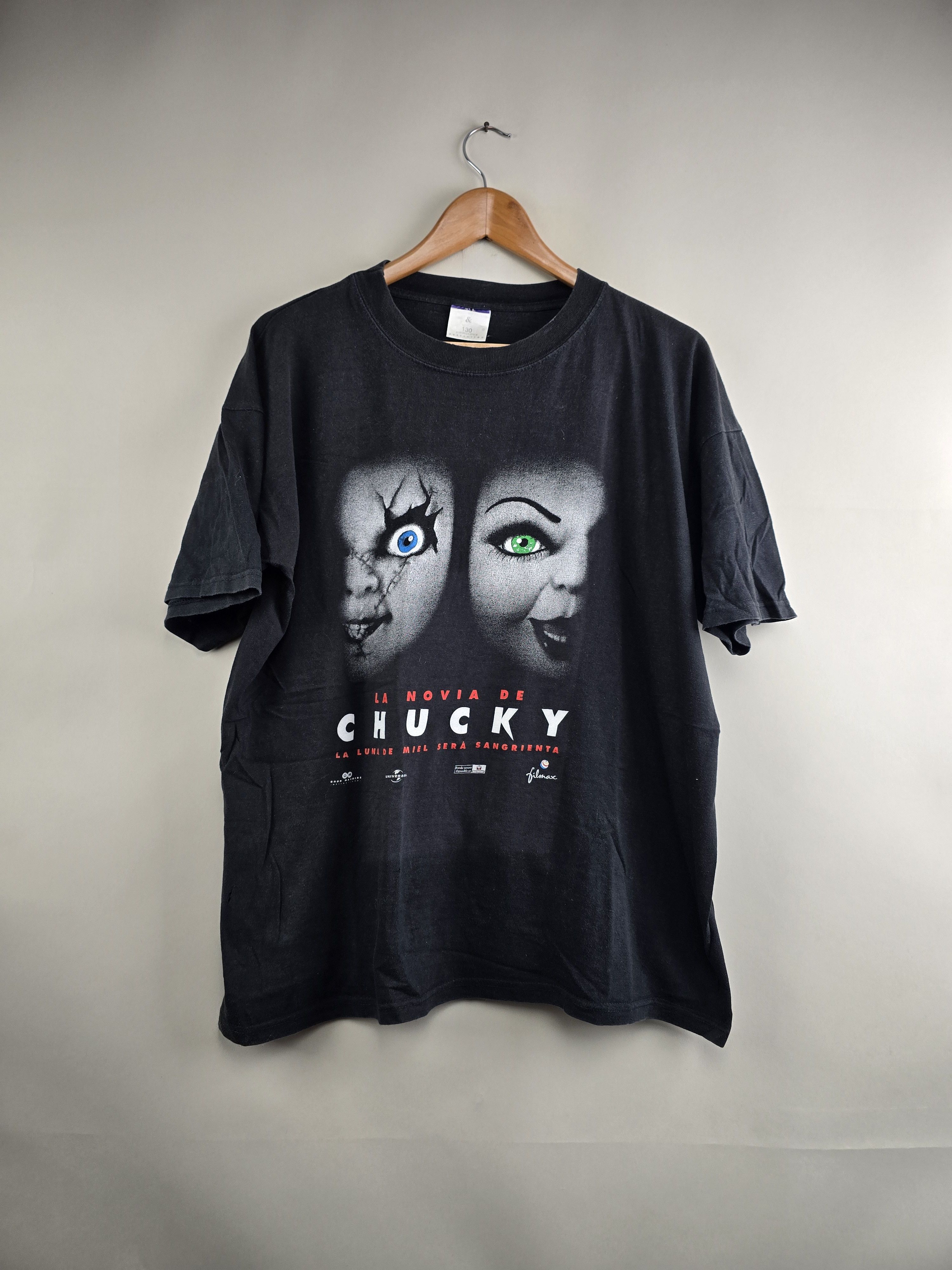 Vintage 1998 Chucky Chucky's Bride Horror Movie tee XL 23" 27" Size US XL / EU 56 / 4 - 6 Thumbnail