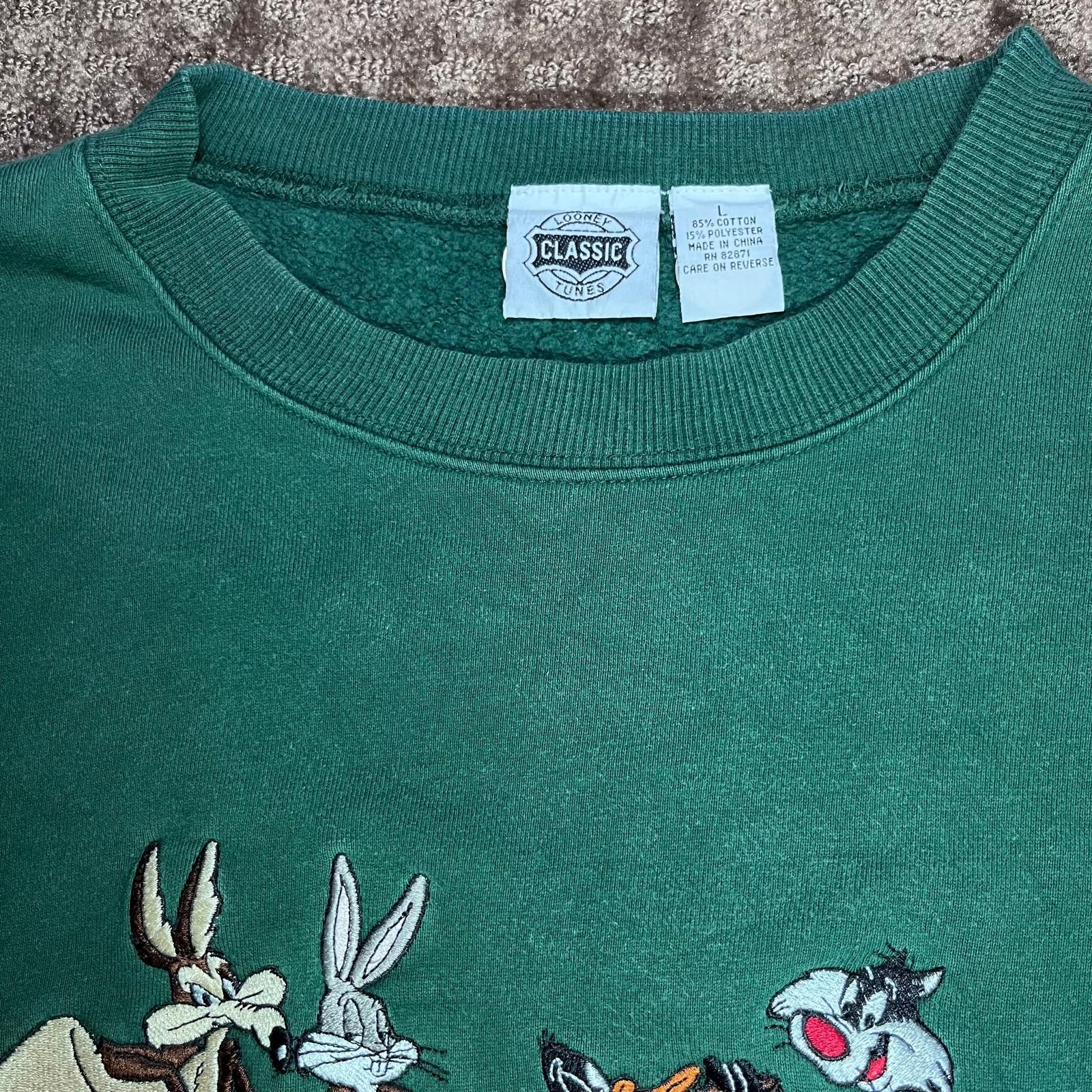 Other 🟢 Looney Tunes Embroidered Sweatshirt – Size L Size L / US 10 / IT 46 - 4 Thumbnail