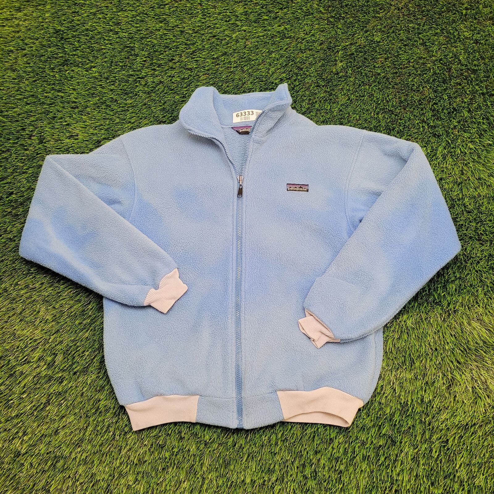 Image of Vintage 90's Patagonia Full-Zip Fleece Sweater Womens L 20X23 in Blue (Size Large)