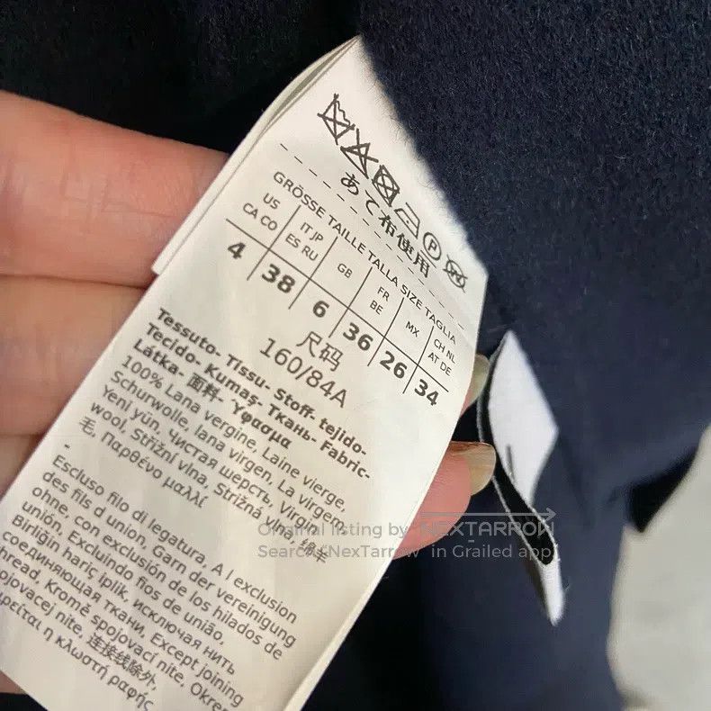 Max Mara Max Mara Classic Navy Blue Wool Coat Size XXS / US 00 / IT 34 - 5 Thumbnail