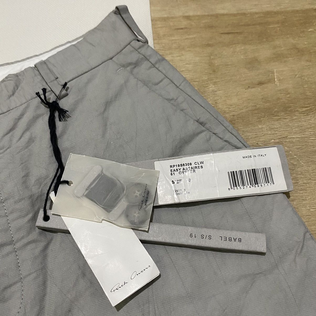 Rick owens easy astaires osyster cropped pants